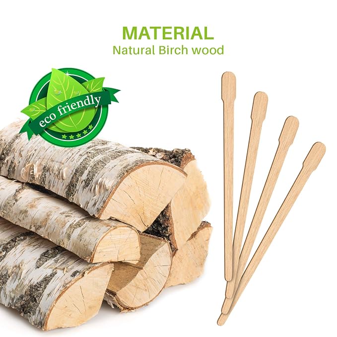 Mibly 200 Pcs Wooden Wax Sticks - Image 3