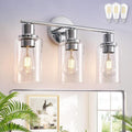 DLLT 3-Light Bathroom Light Fixtures: Chrome Modern Vanity Lights by DINGLILIGHTING