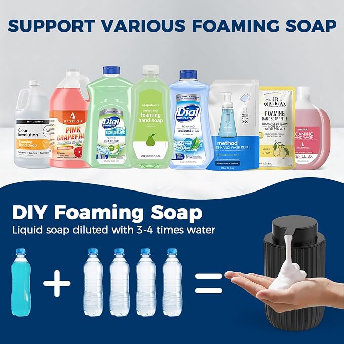 Ceramic Foaming Hand Soap Dispenser，12 oz Bathroom Soap Dispensers， Lotion - Image 5