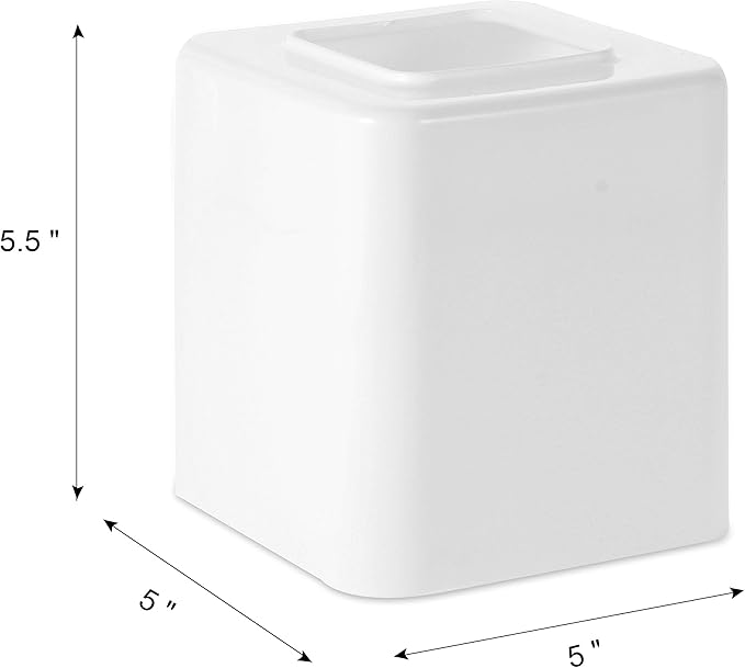 Youngever 2 Pack Tissue Box Covers, Plastic Square Tissue Box Holders, Square - Image 6