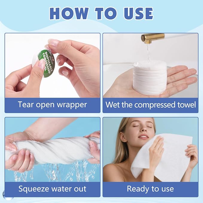 40 Pack Compressed Towel, 11.9in x 15.8in Large Magic Disposable Towel - Image 7