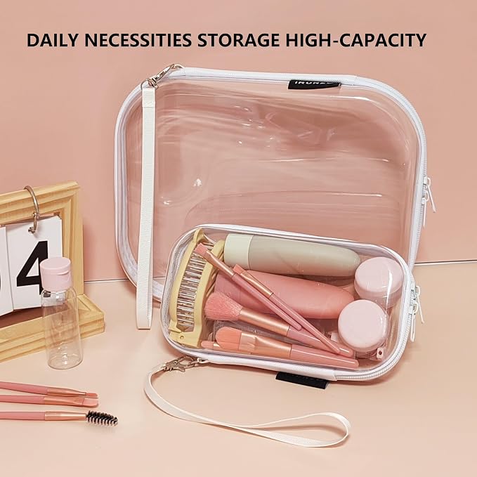 3 PCS Clear Hard Shell Zipper Case - Image 5