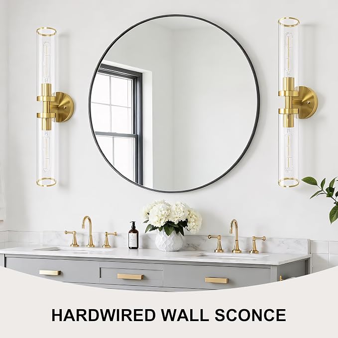 Gold Wall Sconces, Bathroom Sconces Vanity Light Fixtures - Image 5