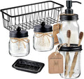 SheeChung 6Pcs Mason Jars Bathroom Accessories Set Complete by SheeChung