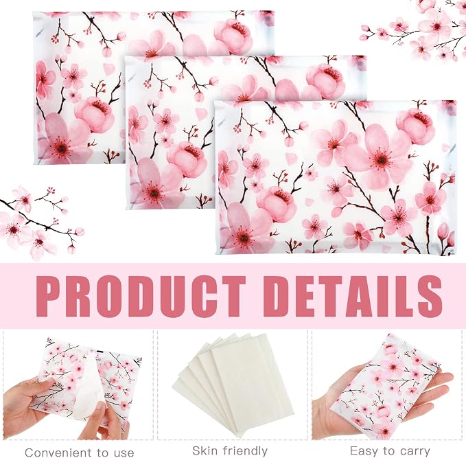 Geyee 50 Packs Tissue Travel Size Facial Paper Napkins Travel Packs Disposable - Image 3