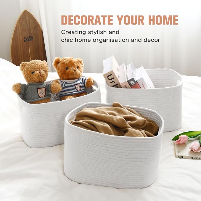 Cotton Rope Storage Basket, Woven Basket - Image 9