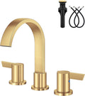 Aolemi Bathroom Faucets 3 Hole, 8 Inch Widespread Waterfall Bathroom Sink Faucet by Aolemi