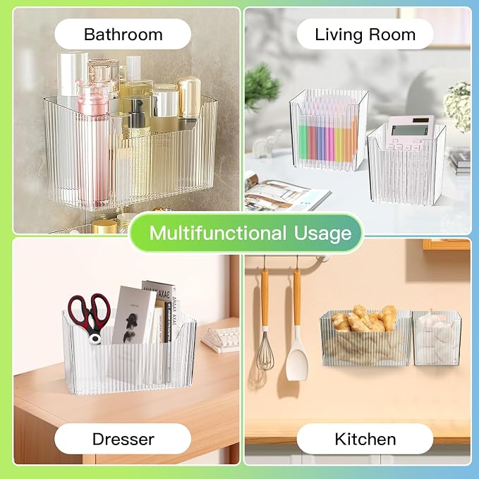 10 Pcs Storage Organizer Bins Wall Mounted Organizer Basket, Wall Organization - Image 6