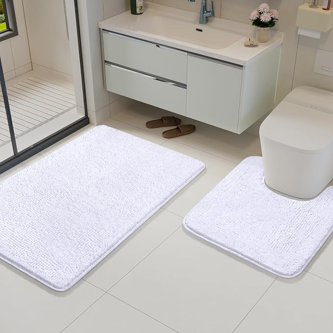 AROGAN Bathroom Rug Sets 2 Piece, Machine Washable Bath Rug, Absorbent and Dry - Image 2