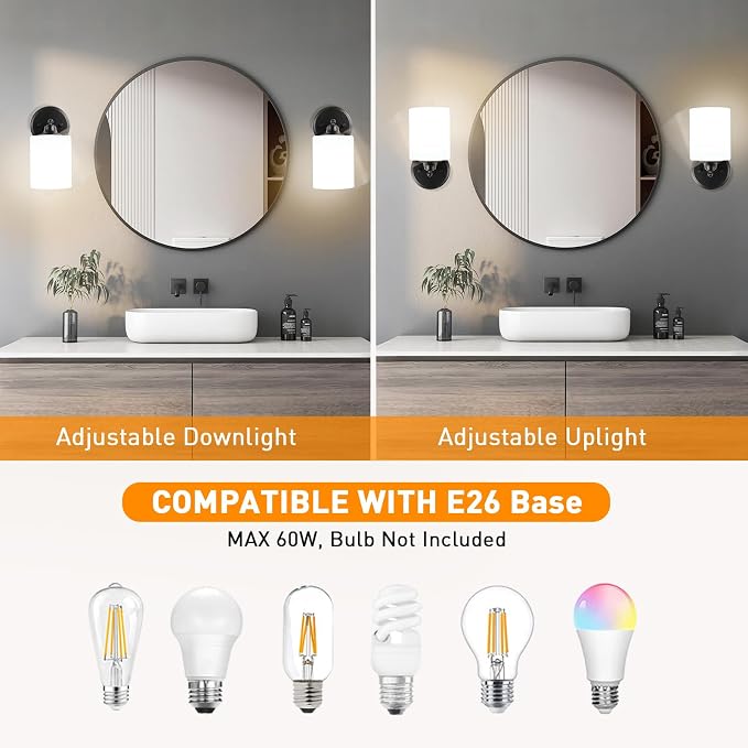 Wall Sconces Set of Two Bathroom Light Fixtures - Image 4