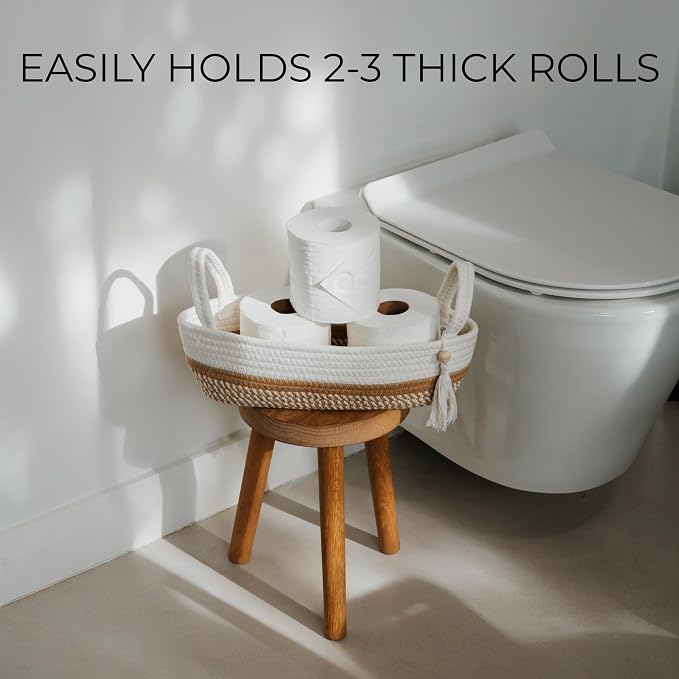 Decorative Toilet Paper Basket – Beautiful Bathroom Organizer - Image 4