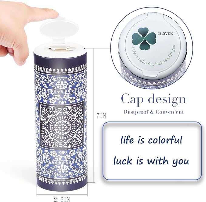 Car Round Canned Tissue Box Cup Holder Facial Tissues, Cylinder Tube Face Towel - Image 5