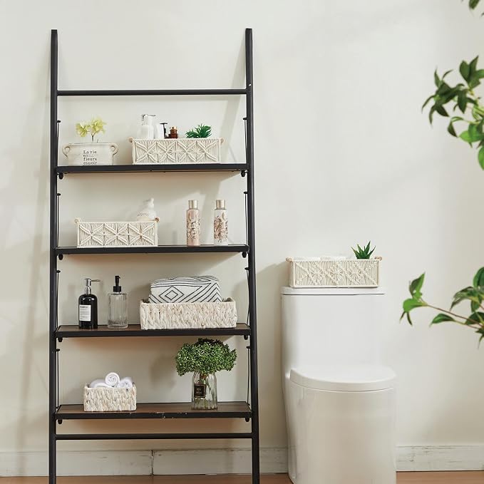 Nonam Macrame Storage Baskets, Boho Decor Style Woven Storage Boxes - Image 7