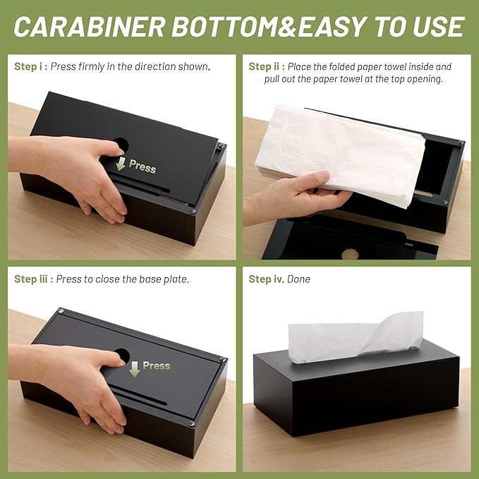 SANRUI Acrylic Facial Tissue Box Cover Holder - Image 3
