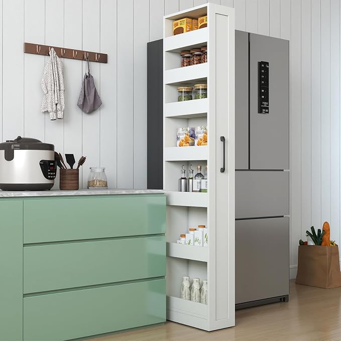 JOYSOURCE Tall Narrow Pull-Out Storage Shelf by DesigncomfortliveJoy
