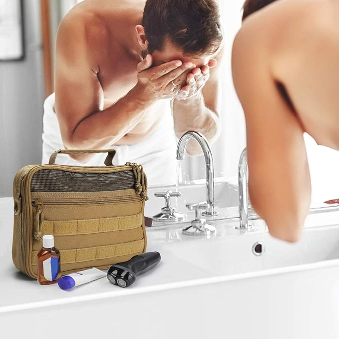 SMONT Toiletry Bag for Men Travel Toiletry Organizer Dopp Kit Travel Organizer - Image 2