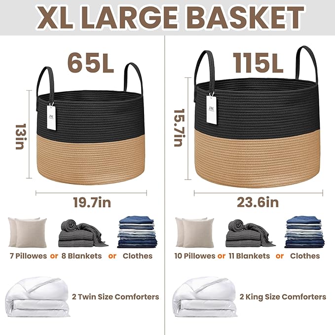 115L Extra Large Blanket Basket - Image 2