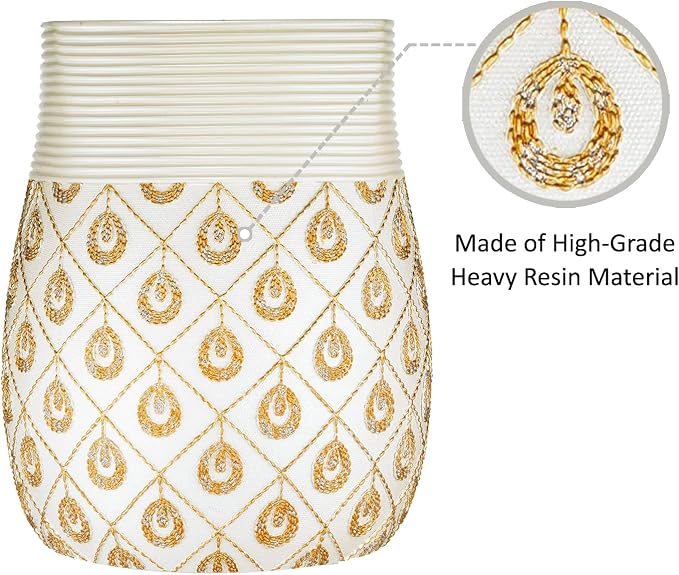 Zahari Home 2pc Seraphina Bathroom Set Waste Basket & Tissue Cover Modern - Image 4