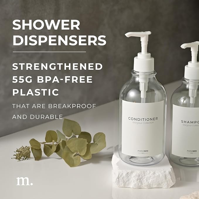 MaisoNovo Refillable Shampoo and Conditioner Bottles - Image 2