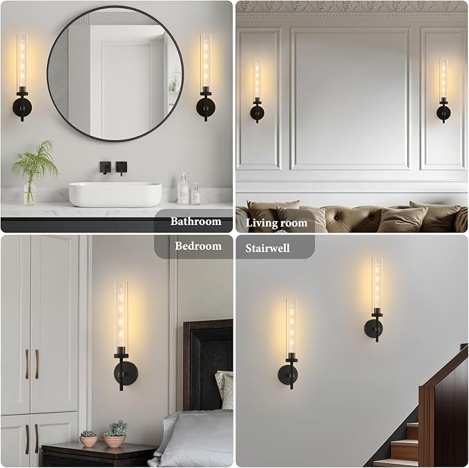 Brass Knurled Tube Wall Sconce - Image 9