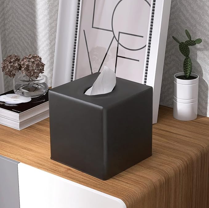 Tissue Box Cover, Square Facial Tissue Holder Storage - Image 2