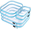 6 Pack Clear Hard Shell Zipper Case, See-Through Hard Plastic Organizer Pouches by Unknown