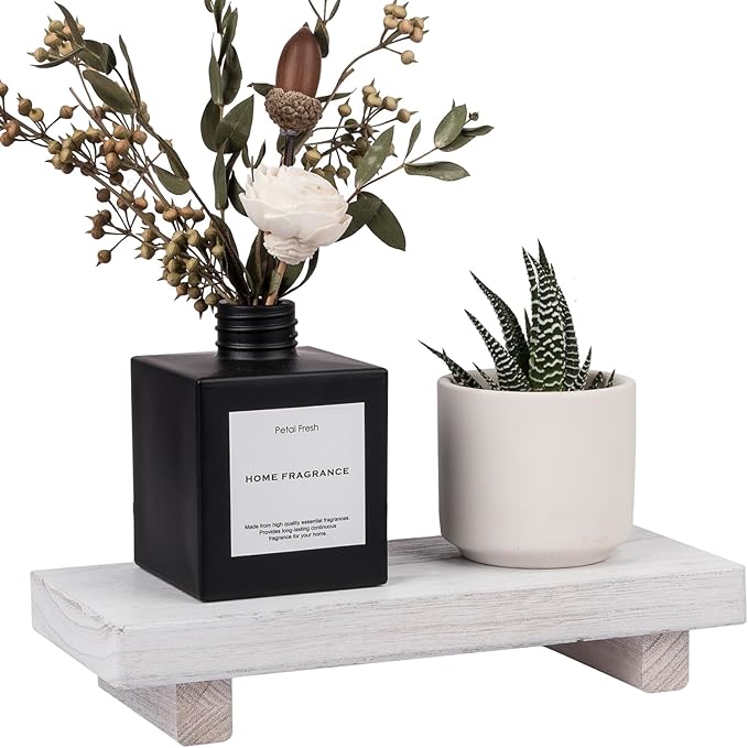 zoocatia Small Wood Tray Pedestal Stand Farmhouse Bathroom Decor Decorative - Image 6