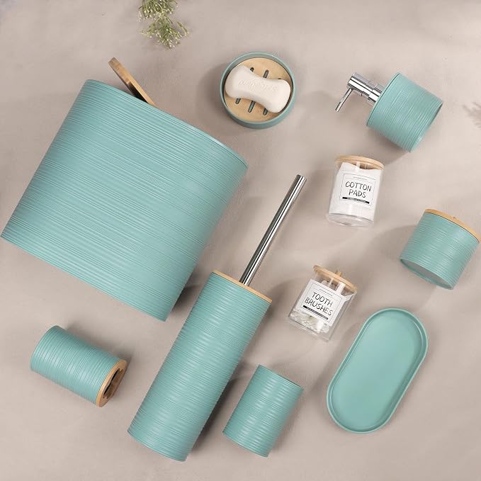 IMAVO Bathroom Accessory Set-11Pcs Blue Bathroom Accessories Set - Image 3