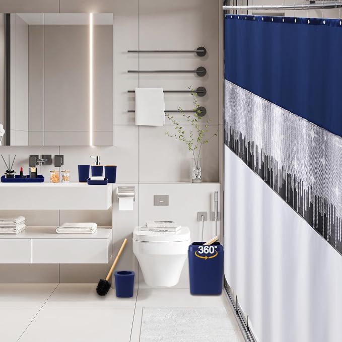 24PCS Bathroom Sets with Shower Curtain and Rugs - Image 8