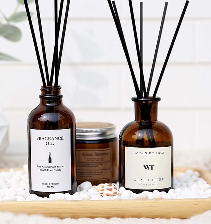 WEALD TRIBE Flower Reed Diffuser Set Clean White Linen Scent - Image 6