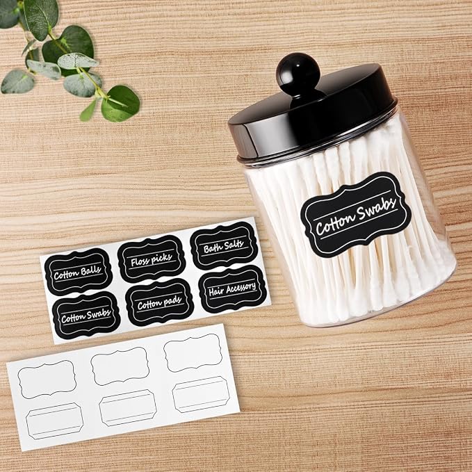 Amolliar Apothecary Jars Bathroom Vanity Storage Organizer Set -Countertop - Image 3