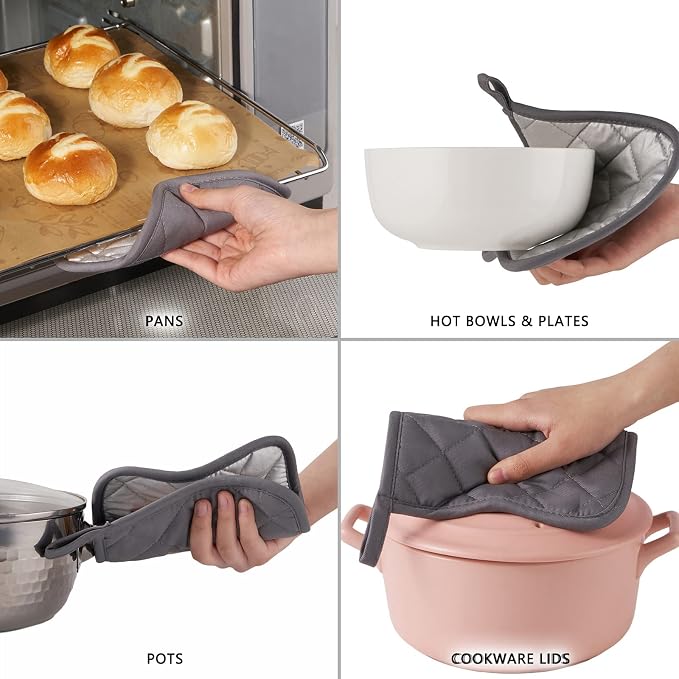 Kitchen Pot Holders Set Heat Resistant Pure Cotton Potholders Kit Trivets Large - Image 5