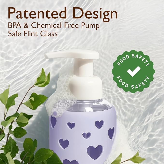 SoCal Suds & Company Foaming Hand Soap Dispenser Glass, Liquid Soap Pump - Image 3