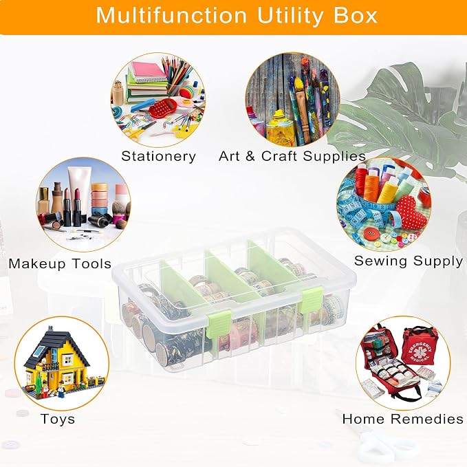 BTSKY Clear Plastic Dividing Storage Box - Image 7