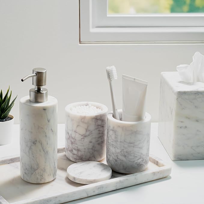 Cork & Mill Marble Bathroom Container - Image 5