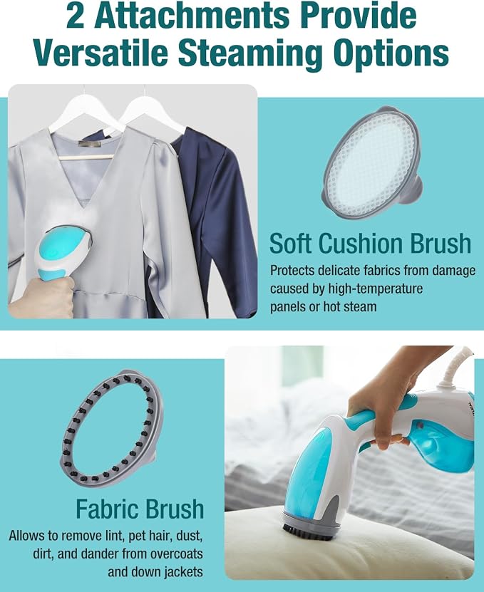 BEAUTURAL Steamer for Clothes, Portable Handheld Garment Fabric Wrinkles Remover - Image 5