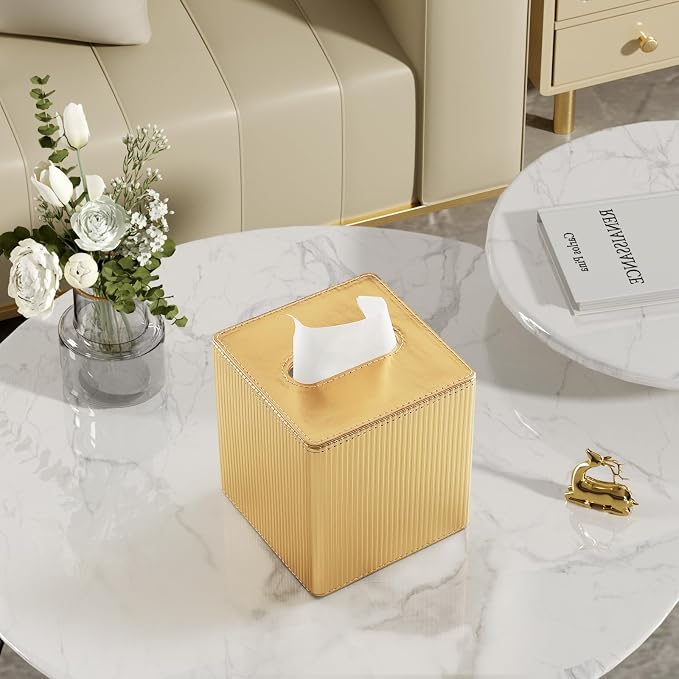 Gold Tissue Box Cover Square - Image 6