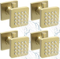 Brushed Gold Square Shower Body Spray Jets by Backnets