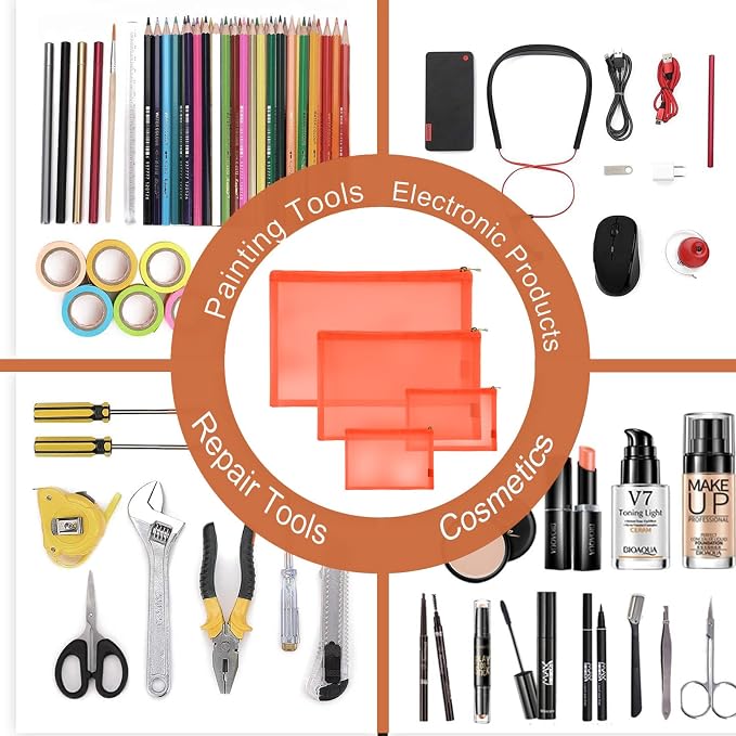 EASYFUN Mesh Pouch, Make up Bag - Image 7