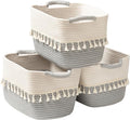 TeoKJ Storage Basket 3 Pack for Organizing, Cotton Rope Baskets for Toy by TeoKJ
