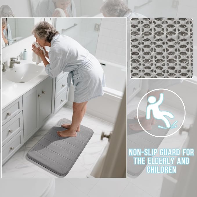 Yimobra Memory Foam Bathroom Rugs Sets 2 Piece - Image 5