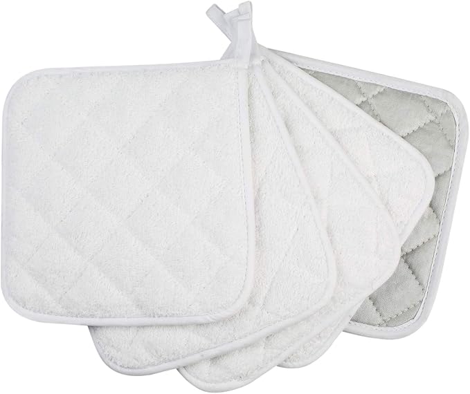 100% Cotton Kitchen Everyday Basic Terry Pot Holder Heat Resistant Coaster - Image 2