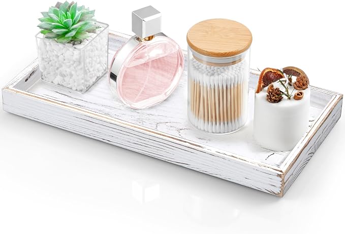 ALELION 13" White Bathroom Vanity Tray by ALELION
