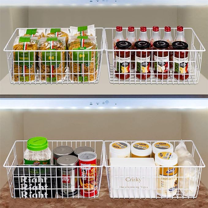 SANNO 14" Freezer Baskets Wire Storage Baskets - Image 2
