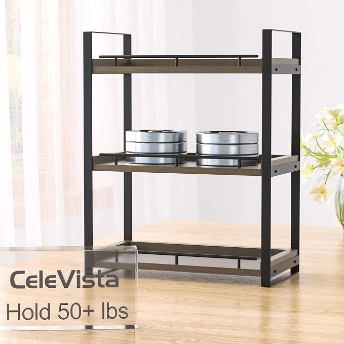 Bathroom Counter Organizer, 3 Tier Wood Countertop Shelf - Image 7