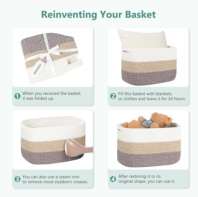 Cotton Rope Storage Basket, Woven Basket - Image 8