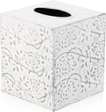 Country Chic Modern Farmhouse Tissue Box Holder, Decorative Metal Tissue Cover by CraftsmanRoad