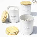 3PCS Farmhouse 13.53oz White Bathroom Canisters by Unknown
