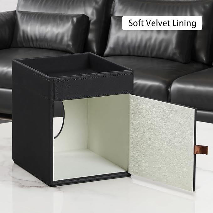 Tissue Box Cover, PU Leather Square Tissue Box Holder - Image 4