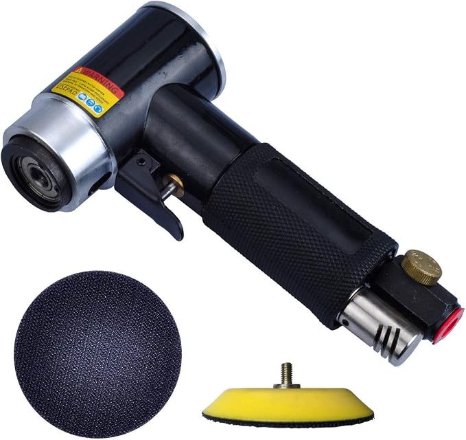 2" & 3" Dual Action Mini Air Sander, Random Orbital Pneumatic Polisher Kit - Image 2
